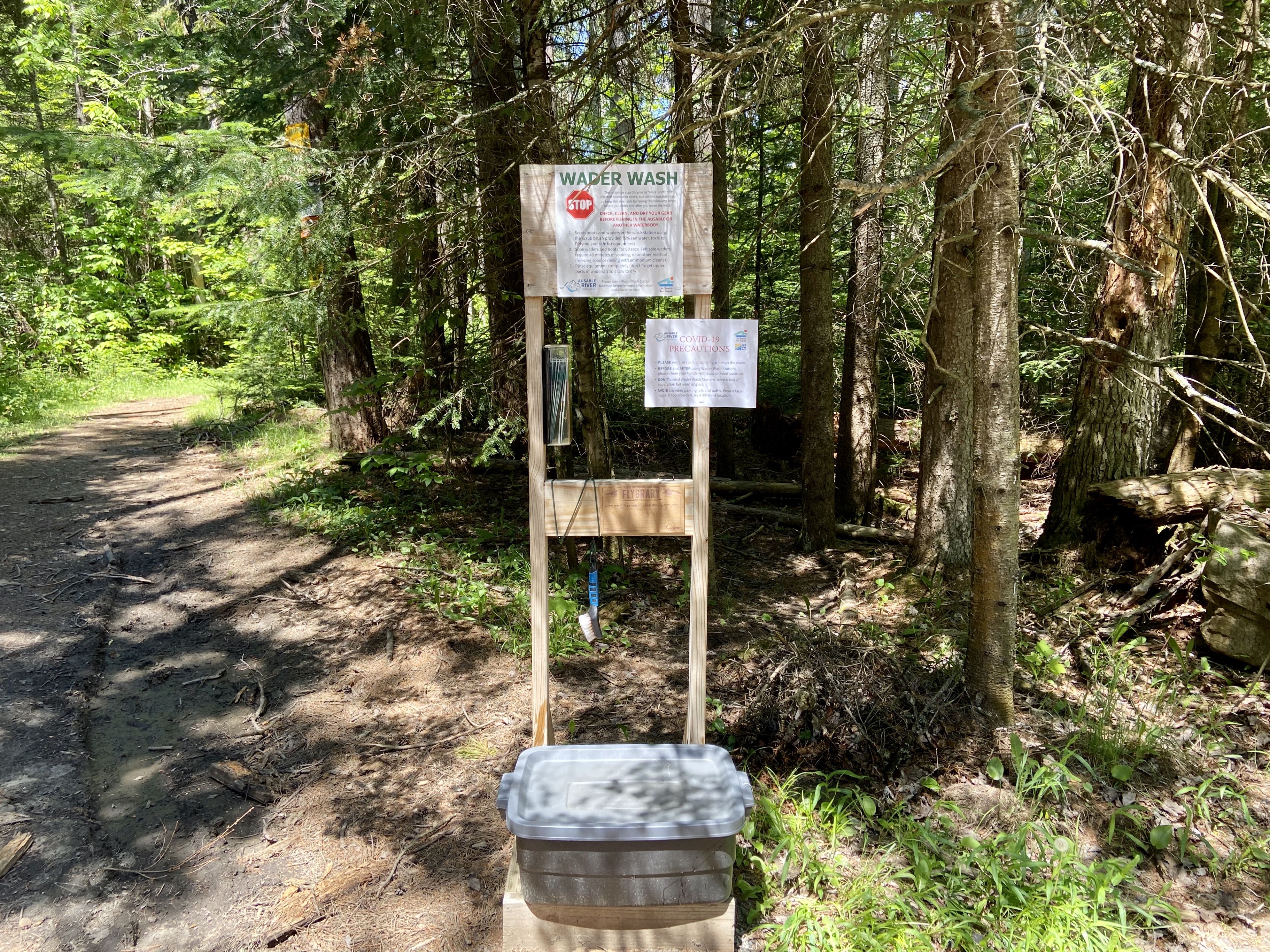 Ausable River wader wash station